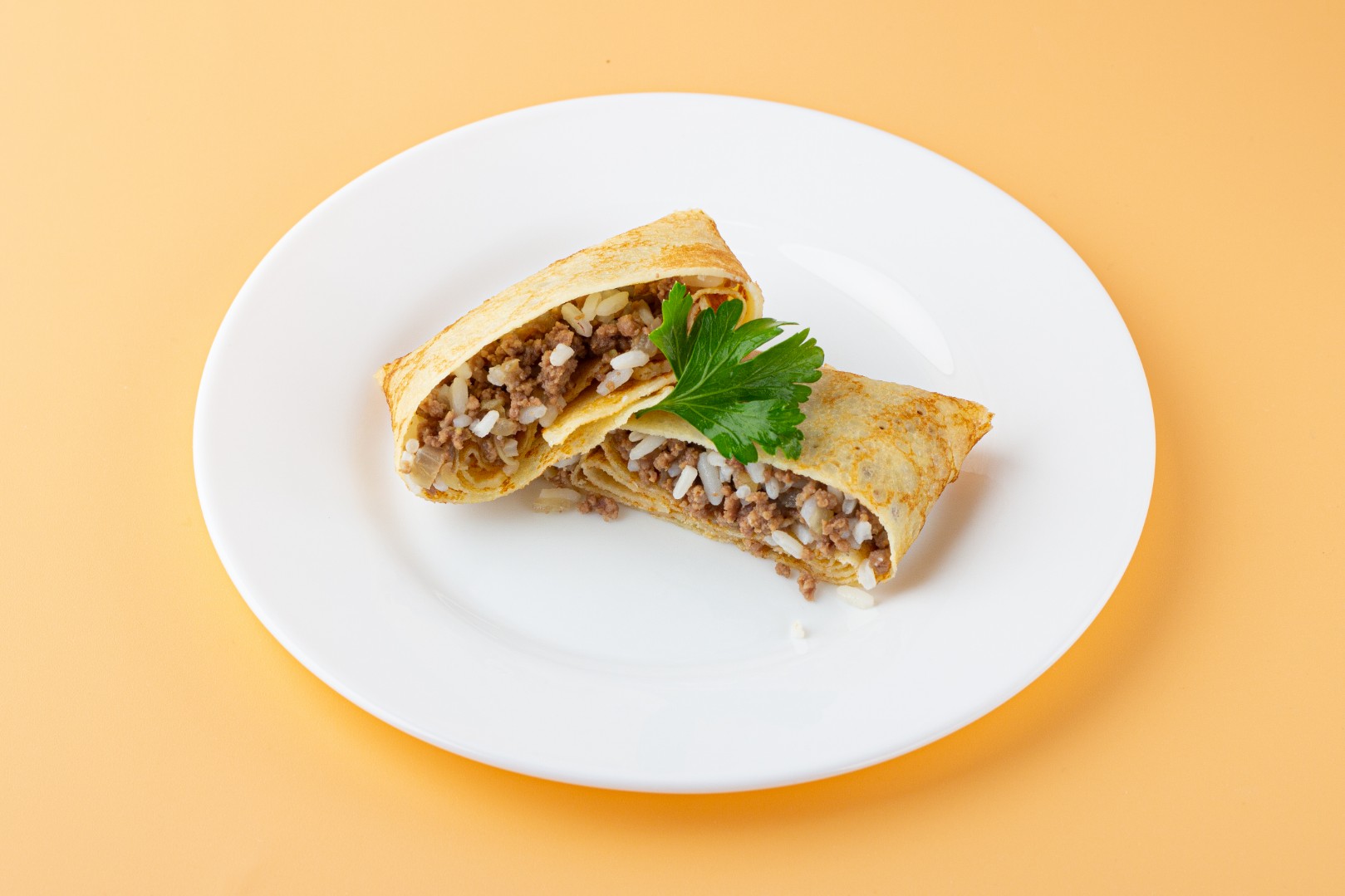 Блинчик с мясом и рисом Блинчик с мясом и рисом